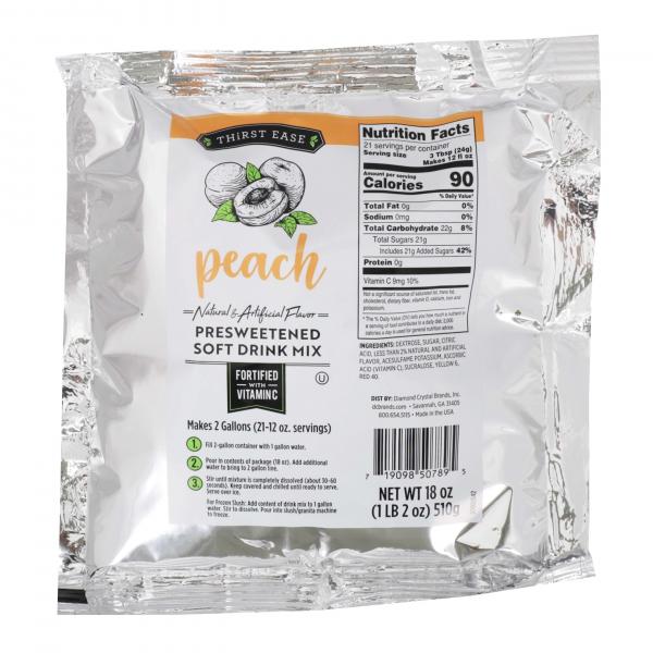 Thirst Ease Drink Mix Peach 18 Ounce Size - 12 Per Case.