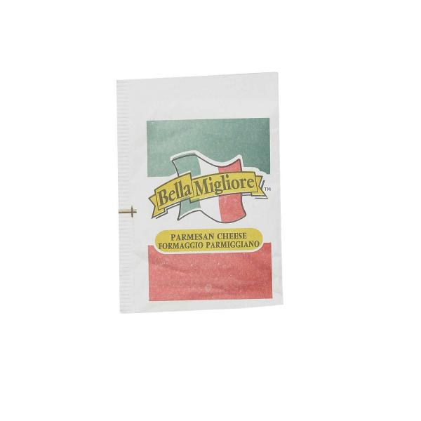 Bella Migliore Parmesan Cheese Packets 3.5 Grams Each - 200 Per Case.