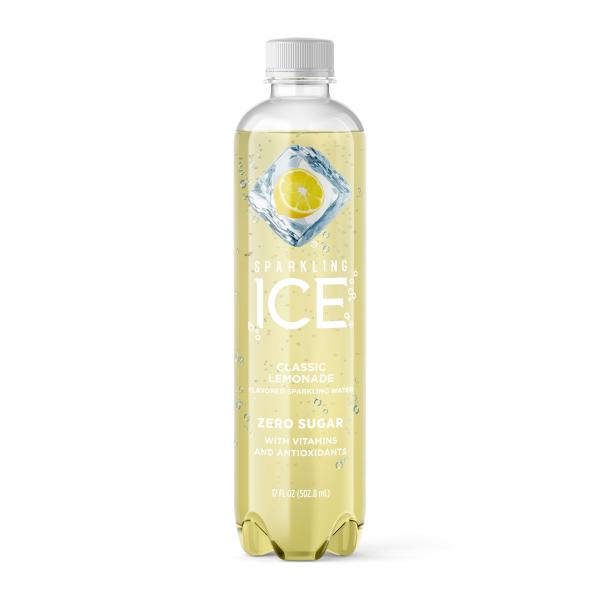 Sparkling Ice Classic Lemonade With Antioxidants And Vitamins Zero Sugar Bottl 17 Fluid Ounce - 12 Per Case.