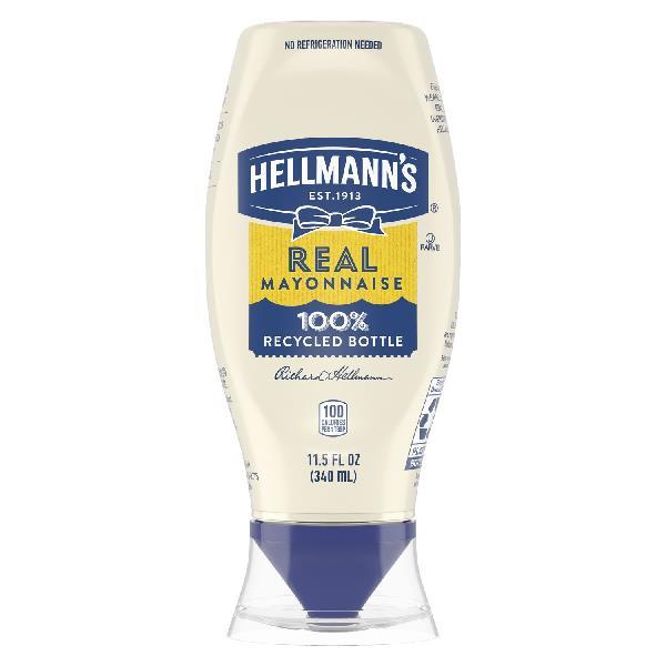 Hellmann's Mayonnaise Real Mayonnaise Squeezebottlemade With Cage Free Eggs 11.5 Fluid Ounce - 12 Per Case.