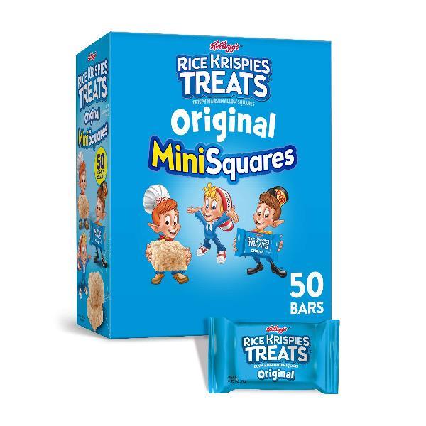 Kellogg's Rice Krispies Treats Mini Squares Original 0.39 Ounce Size - 200 Per Case.