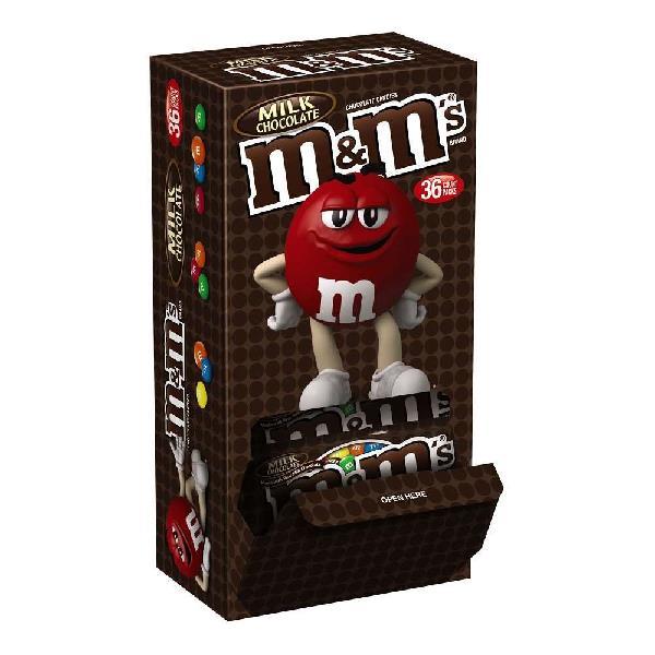 M&m's Milk Chocolate Singles Dispenser 1.69 Ounce Size - 324 Per Case.