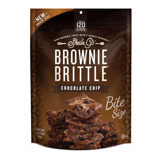 Sheila G's Chocolate Chip Brownie Brittle 2.75 Ounce Size - 8 Per Case.