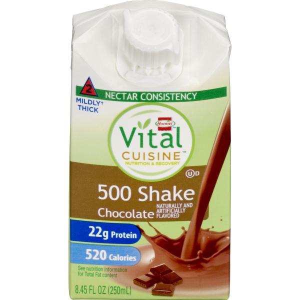 Hormel Vital Cuisine Protein Shake Chocolate 27 Count Packs - 1 Per Case.