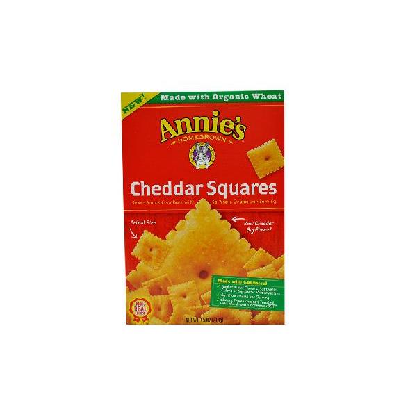 Annie's™ Organic Snack Crackers Box Cheddar Squares 7.5 Ounce Size - 12 Per Case.