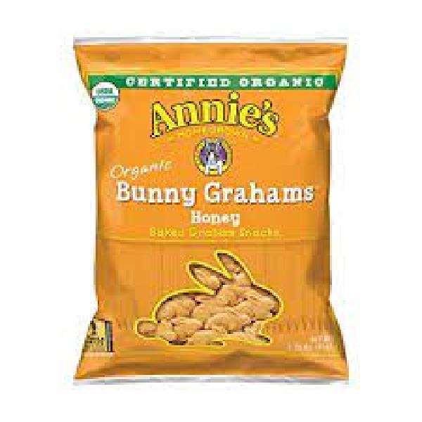 Annie's™ Organic Graham Crackers Bunny Grahams™ Single Serve Honey 1.25 Ounce Size - 100 Per Case.