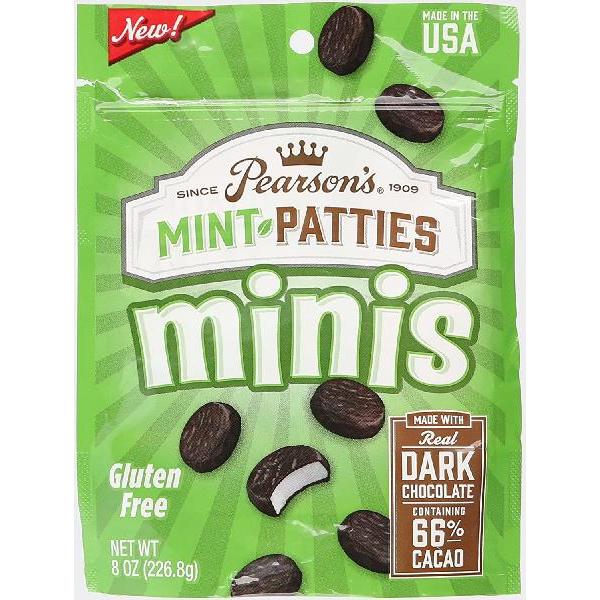 Mint Patties Minis Pouch 8 Ounce Size - 8 Per Case.