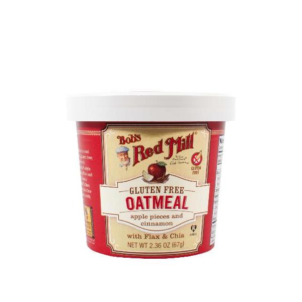 Bob's Red Mill Apple Cinnamon Oatmeal Cup 2.36 Ounce Size - 12 Per Case.