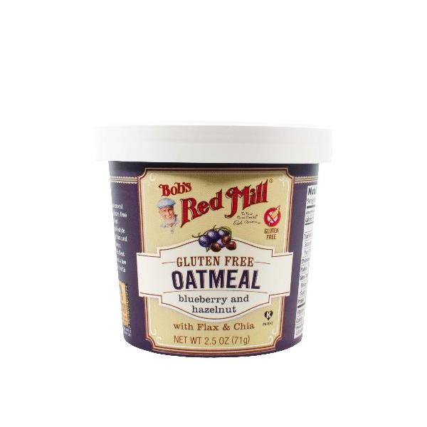 Bob's Red Mill Blueberry Hazelnut Oatmeal Cup 2.5 Ounce Size - 12 Per Case.