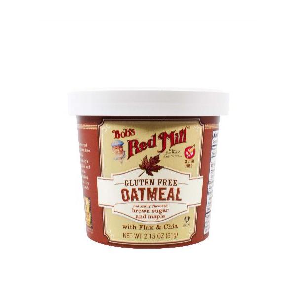 Bob's Red Mill Maple Brown Sugar Oatmeal Cup 2.15 Ounce Size - 12 Per Case.