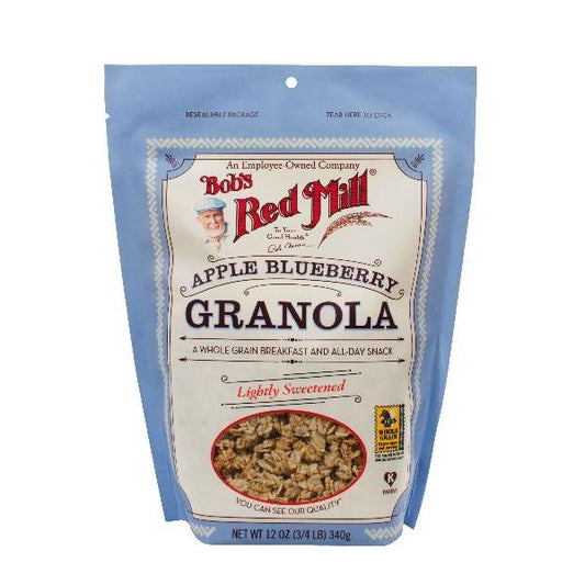 Bob's Red Mill No Fat Apple Blueberry Granola 12 Ounce Size - 4 Per Case.