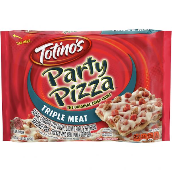 Totino's™ Party Pizza Triple Meat 10.5 Ounce Size - 14 Per Case.