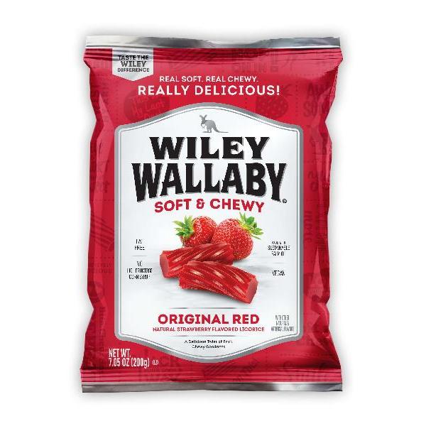 Wiley Wallaby Red Aussie Licorice 7.05 Ounce Size - 12 Per Case.