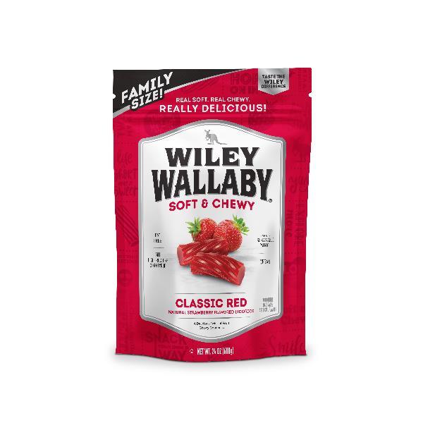 Wiley Wallaby Licorice Red 24 Ounce Size - 10 Per Case.