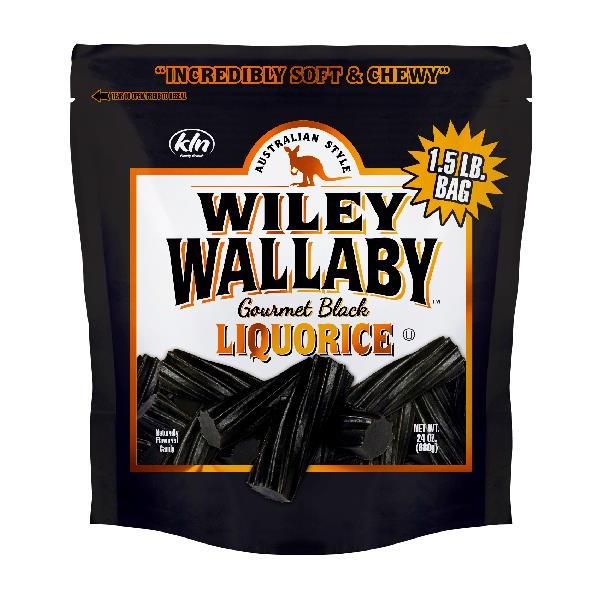 Wiley Wallaby Licorice Black Licorice 24 Ounce Size - 10 Per Case.