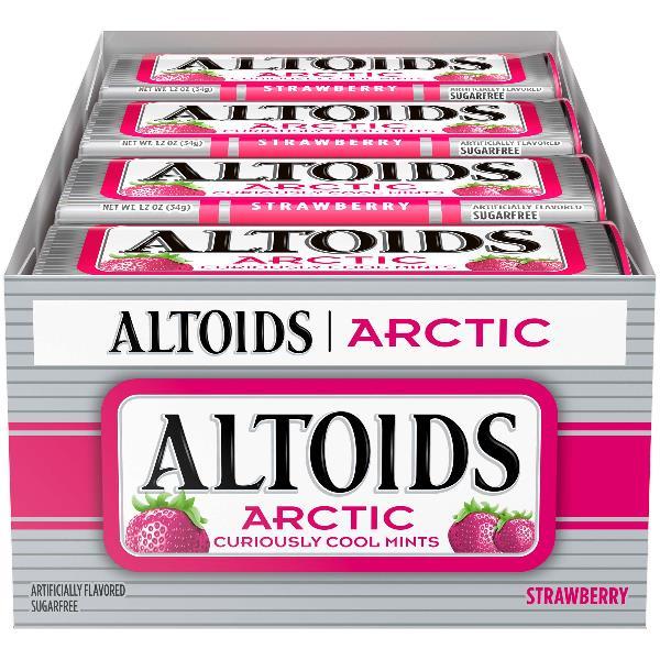 Altoids Arctic Strawberry MintsCs 1.2 Ounce Size - 96 Per Case.