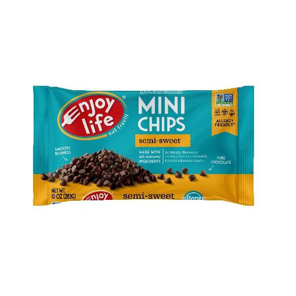 Semi Sweet Chocolate Chips Free Of Dairy Nuts And Soy Made From All Natural Premium Ing 10 Ounce Size - 12 Per Case.