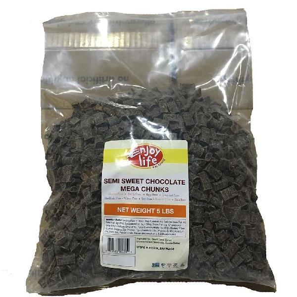 Semi Sweet Mega Chunks Baking Chocolate Bulk 4 Each - 1 Per Case.