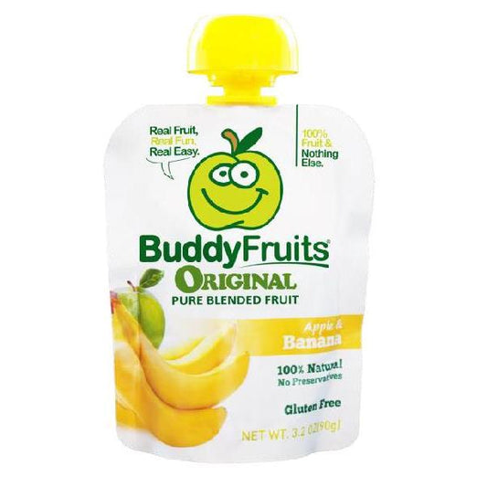 Buddy Fruits Originals Banana 3.2 Ounce Size - 18 Per Case.