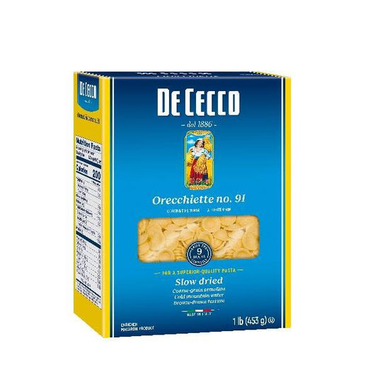 De Cecco Enriched Macaroni Orecchiette 1 Pound Each - 12 Per Case.