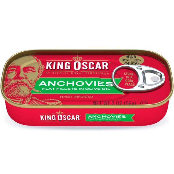 King Oscar Anchovies 2 Ounce Size - 18 Per Case.