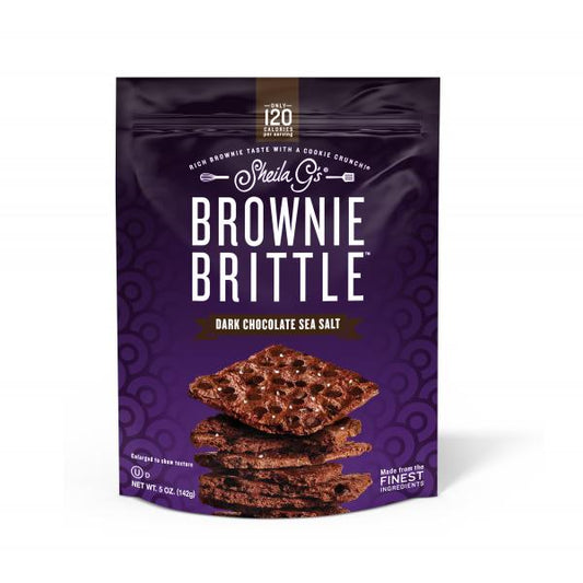 Sheila G's Dark Chocolate Chip Sea Salt Brownie Brtl 5 Ounce Size - 12 Per Case.