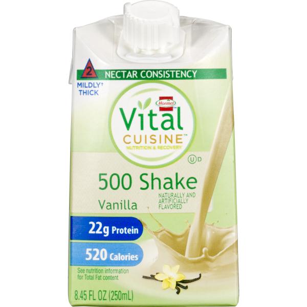 Hormel Vital Cuisine Protein Shake Vanilla 27 Count Packs - 1 Per Case.