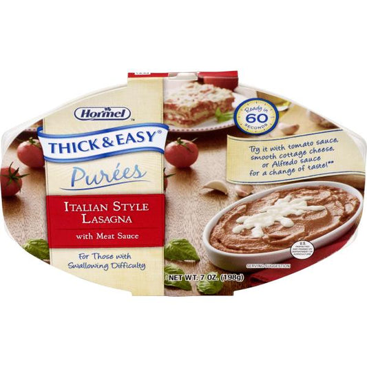 Thick & Easy Shelf Stable Pureed Italian Style Lasagna 7 Ounce Size - 7 Per Case.