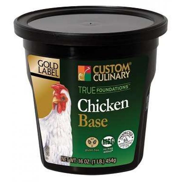 Base Chicken No Msg Added Gluten Free Clean Label 1 Pound Each - 6 Per Case.