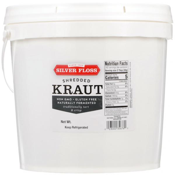 Silver Floss Krrrrisp Kraut Sauerkraut Gal Pail 1 Each - 1 Per Case.