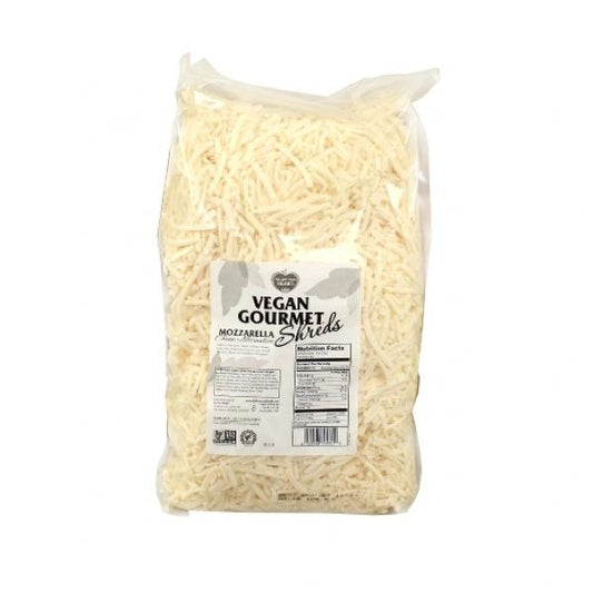 Dairy Free Vegan Cheese Mozzarella Shreds 5 Pound Each - 3 Per Case.