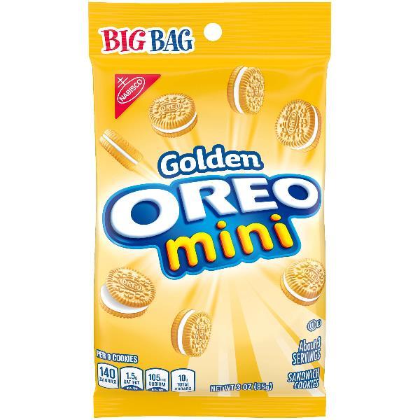 Mini Golden Oreo Big Bag 3 Ounce Size - 12 Per Case.