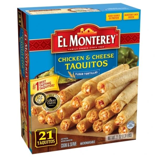 Flour Taquitos Chicken & Cheese Pound 1.25 Pound Each - 5 Per Case.