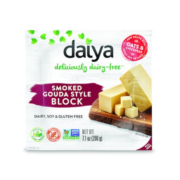 Daiya Smoked Gouda Style Block Dairy Free Gluten Free Soy Free And Plant Based Cheese 7.1 Ounce Size - 8 Per Case.