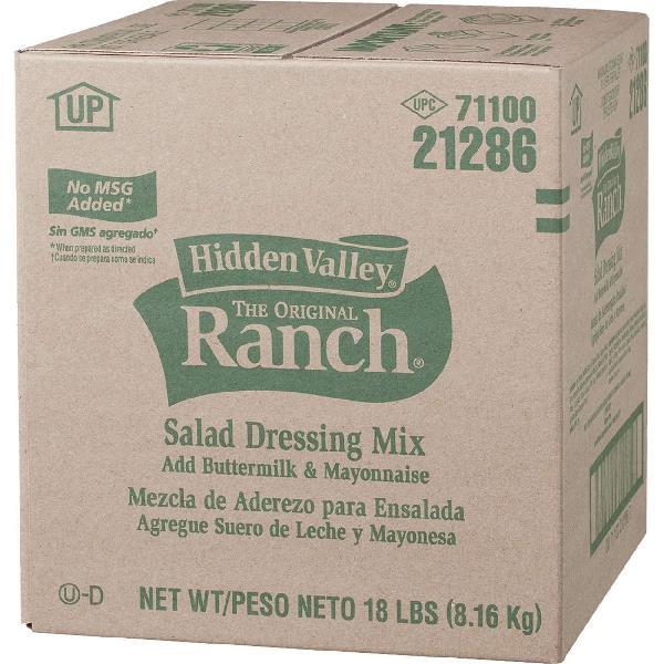 Hidden Valley Dry Buttermilk Ranch No Msg 18 Pound Each - 1 Per Case.