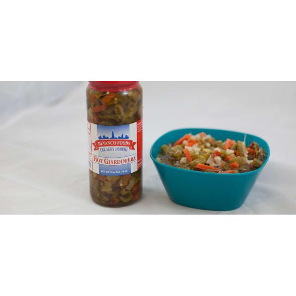 Devanco Giardiniera Hot Jars 1 Each - 12 Per Case.