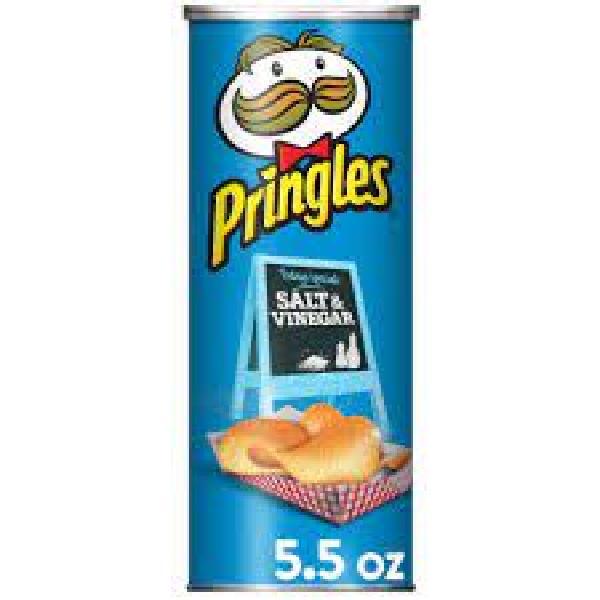 Pringles Crisps Salt & Vinegar5.5 Ounce Size - 14 Per Case.