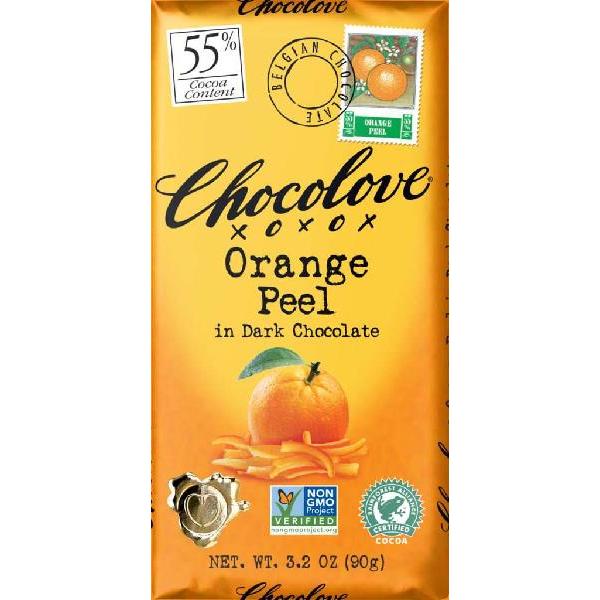 Orange Peel In Dark Chocolate (Master Case) 3.2 Ounce Size - 144 Per Case.