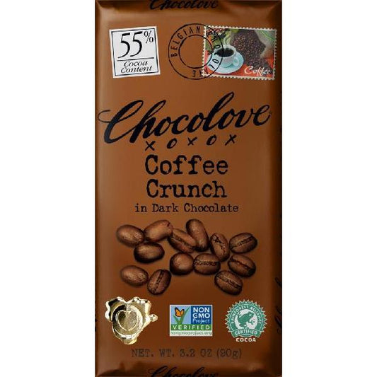 Coffee Crunch In Dark Chocolate (Master Case) 3.2 Ounce Size - 144 Per Case.