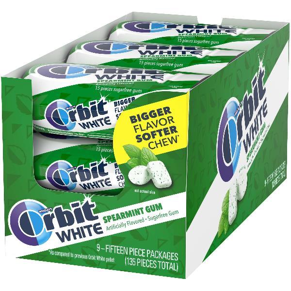 Orbit White Spearmint Soft Chew PcCs 15 Piece - 90 Per Case.