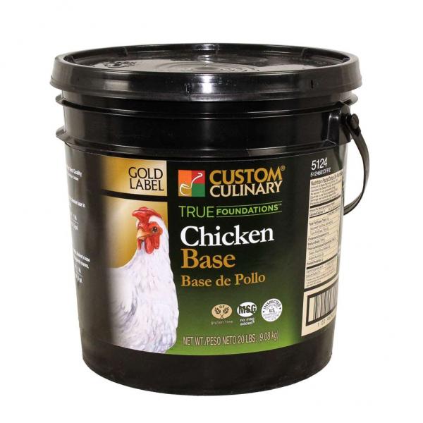 Base Chicken No Msg Added Gluten Free Clean Label 20 Pound Each - 1 Per Case.