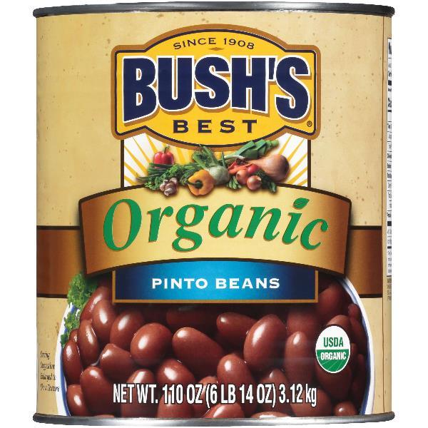 Bush's Organic Pinto Beans 110 Ounce Size - 6 Per Case.