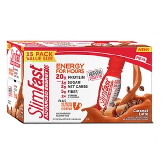 Slimfast Advanced Rtd Caramel Latte 11 Fluid Ounce - 15 Per Case.