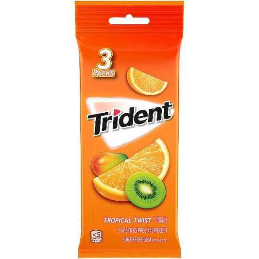 Trident Tropical Twist Piece 2.815 Ounce Size - 20 Per Case.