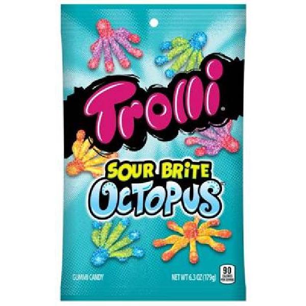 Trolli Sour Brite Octopus 6.3 Ounce Size - 8 Per Case.