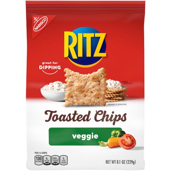 Ritz Veggie Chips 8.1 Ounce Size - 6 Per Case.