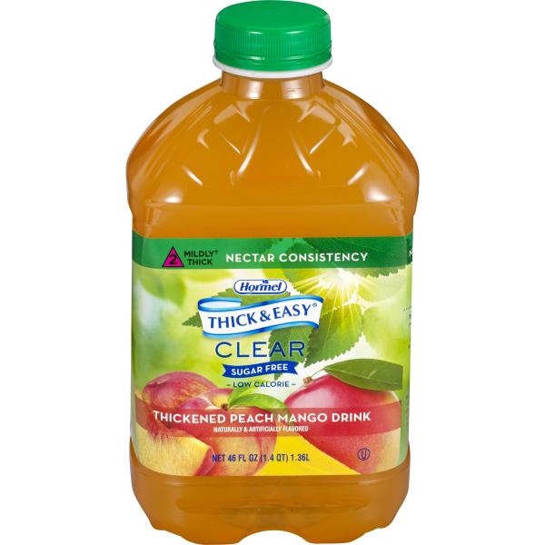 Thick & Easy Clear Thickened Sugar Free Peachmango Drink Nectar 46 Ounce Size - 6 Per Case.