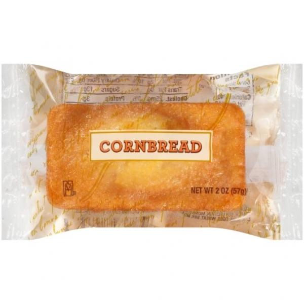 Chef Pierre Mini Cornbread Loaves Individually Wrapped 2 Ounce Size - 48 Per Case.