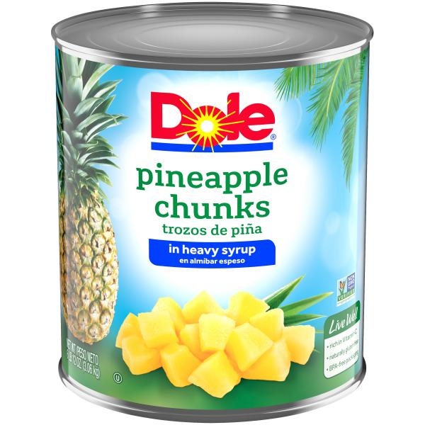 Pineapple Fancy Chunks In Heavy Syrup 106 Ounce Size - 6 Per Case.