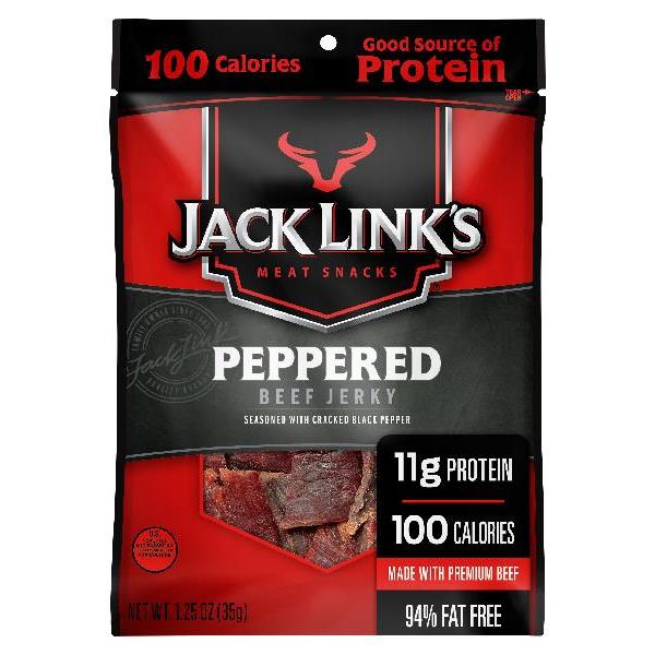 Jack Link's Peppered Beef Jerky 1.25 Ounce Size - 60 Per Case.